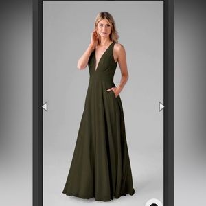 Olive Green Bridesmaid Dress